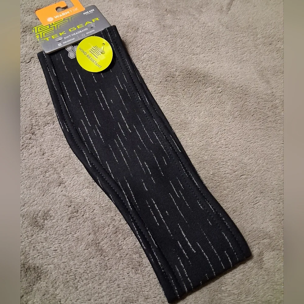 Tek Gear Fleece Lined Headband Warm Ear Warmer Wind Resistant NWT $16